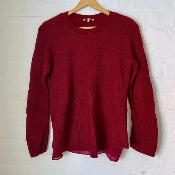 Lucky Brand Maroon Sweater Size L - Picture 1 of 6